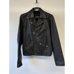 Vintage Men’s Wilson Suede and Leather black riding snap collar jacket 40 Moto